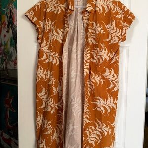 Wonderly Rust Orange & Cream Abstract Print Jacket